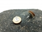 Preview: Muster Pfauenauge Pfau 3D Holz Scheiben Ohrstecker